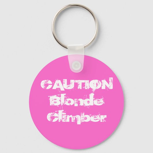 Porte-clés CAUTIONBlonde Climber (Recto)