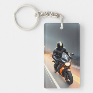 Porte-clés Cavalier de moto de croisière pour motards et cava