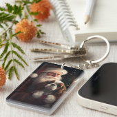 Porte-clés Cavalier King avec le Père Noël Festif Noël (Devant droit)