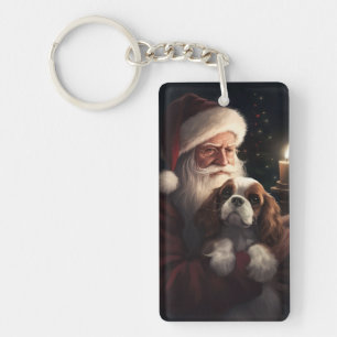 Porte-clés Cavalier King avec le Père Noël Festif Noël
