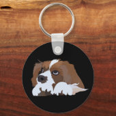 Porte-clés Cavalier King Charles Amoureux des chiens espagnol (Recto)