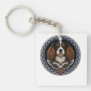 Porte-clés Cavalier King Charles Nœud Celtique