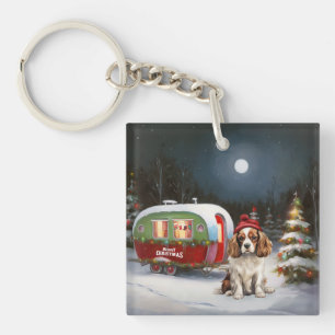 Porte-clés Cavalier King Charles Spaniel Caravane Noël