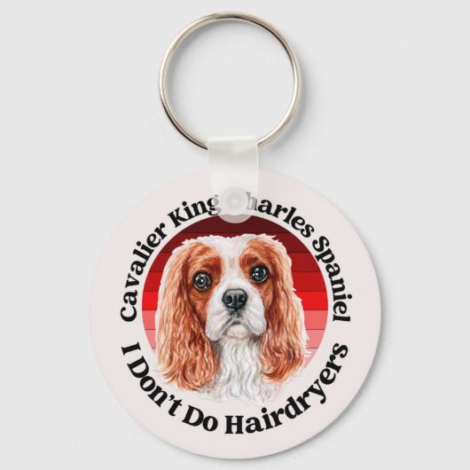 Porte-clés Cavalier King Charles Spaniel citation drôle (Recto)