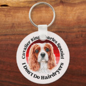 Porte-clés Cavalier King Charles Spaniel citation drôle (Recto)