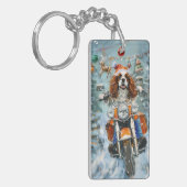 Porte-clés Cavalier King Charles Spaniel Noël (Devant gauche)