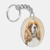 Porte-clés Cavalier King Charles Spaniel Peinture originale (Devant gauche)