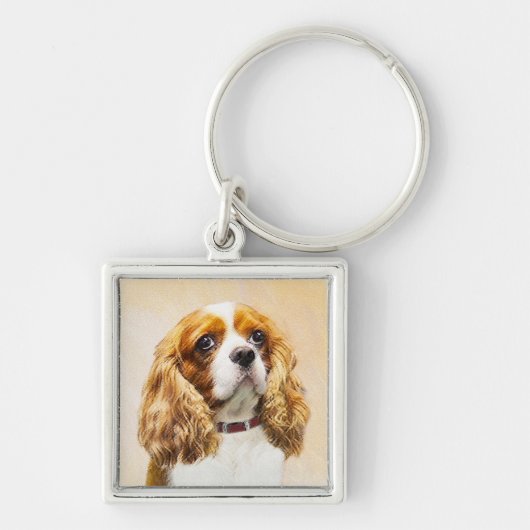 Porte-clés Cavalier King Charles Spaniel Peinture originale (Devant)