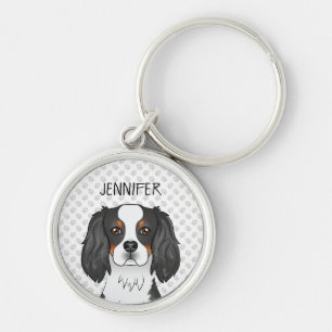 Porte-clés Cavalier King Charles Spaniel tricolore Chien & No