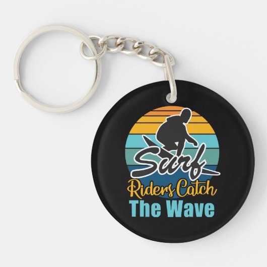 Porte-clés Cavaliers des vagues attrapent les vagues (Devant)