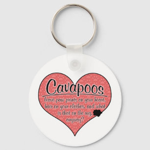 Porte-clés Cavapoo Paw Prints Dog Humor