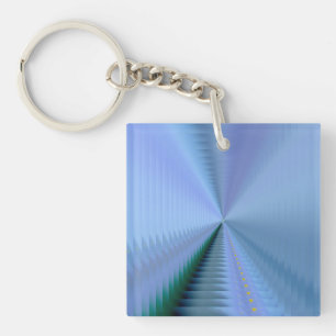 Porte-clés CD couleur bleu, vert et lavande Art Abstrait