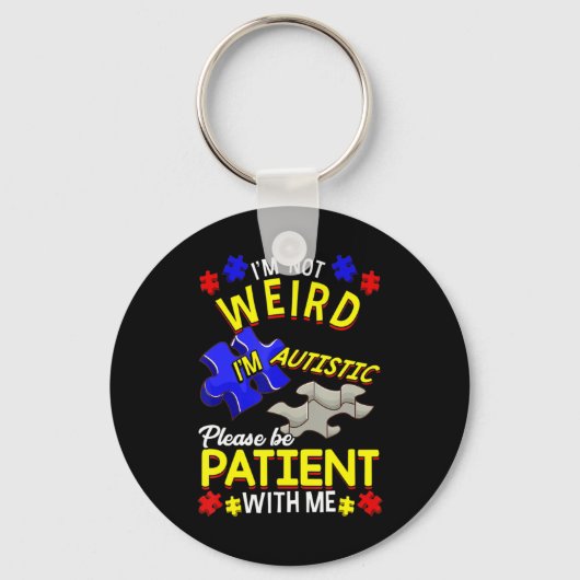 Porte-clés Ce design de sensibilisation sur l'autisme mignon (Recto)
