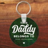 Porte-clés Ce papa appartient à Fête des pères Emerald Green (Recto)
