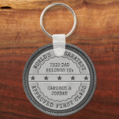 Porte-clés Ce papa appartient à (personnalisable) (Recto)