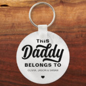 Porte-clés Ce papa appartient au Marbre blanc de Fête des pèr (Recto)