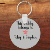 Porte-clés Ce papa appartient au porte - clé (Recto)