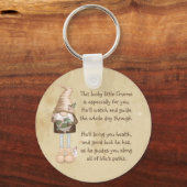Porte-clés Ce petit Gnome porte chance et santé (Recto)