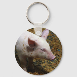 Porte-clés Ce petit porcin - photo de porcelet de bébé