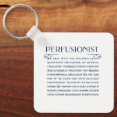 Porte-clés Ce que fait un perfusionniste (Recto)