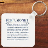 Porte-clés Ce que fait un perfusionniste (Verso)