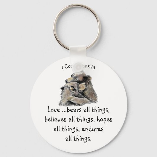 Porte-clés Ce que l'amour est la Bible Écriture Écritures Épo (Recto)