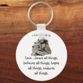 Porte-clés Ce que l'amour est la Bible Écriture Écritures Épo (Recto)