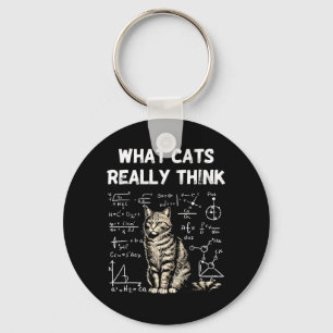 Porte-clés Ce que les chats pensent Chat intelligent Science