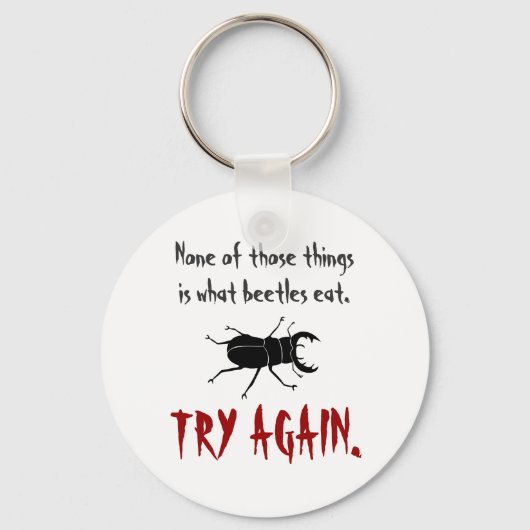 Porte-clés Ce que les coléoptères mangent (Recto)