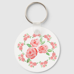 Porte-clés Ce sont des roses élégants aquarelles