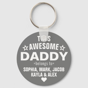 Porte-clés Ce Superbe Papa Appartient À Fête des pères Grey
