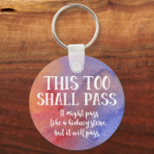 Porte-clés Ce Trop Devrait Passer Drôle Encouragement Aquarel (Recto)