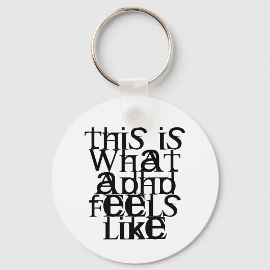 Porte-clés Ceci est ADHD (Recto)