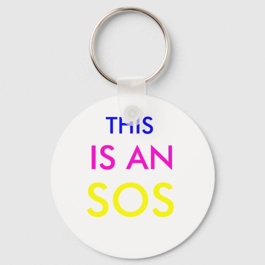 PORTE-CLÉS CECI, EST UN, SOS (Recto)