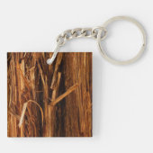 Porte-clés Cèdre texturé en écorce de bois (Dos)