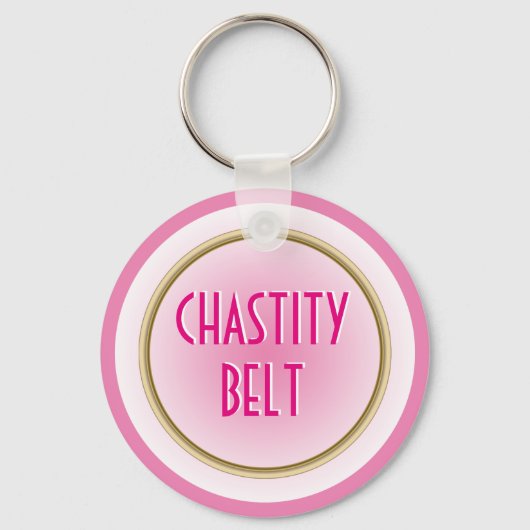 Porte-clés Ceinture de chasteté rose (Recto)