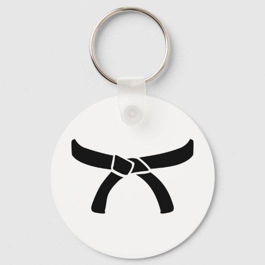 Porte-clés Ceinture de judo noir (Recto)
