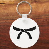 Porte-clés Ceinture de judo noir (Recto)