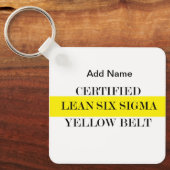 Porte-clés Ceinture jaune Certifiée Leans Six Sigma (Recto)