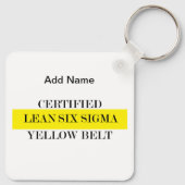Porte-clés Ceinture jaune Certifiée Leans Six Sigma (Dos)