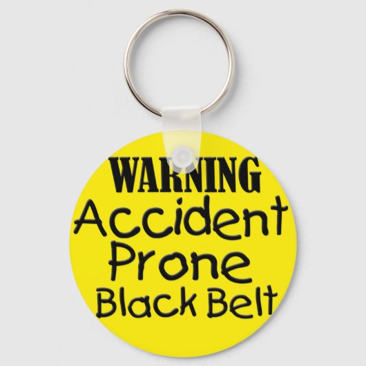 Porte-clés Ceinture noire à risque d'accident (Recto)