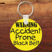Porte-clés Ceinture noire à risque d'accident (Recto)