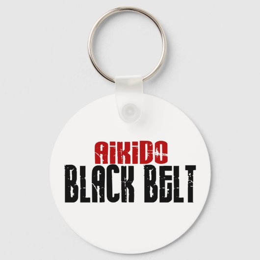 Porte-clés Ceinture noire Aikido (Recto)