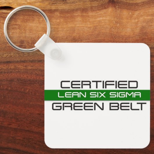 Porte-clés Ceinture verte certifiée Lean Six Sigma (Recto)