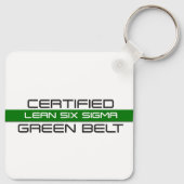 Porte-clés Ceinture verte certifiée Lean Six Sigma (Dos)