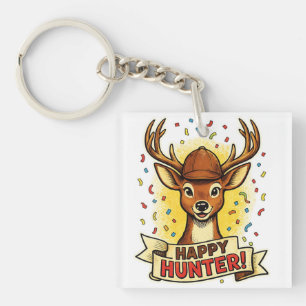 Porte-clés Célébration de chasse joyeuse cerf amusant festif