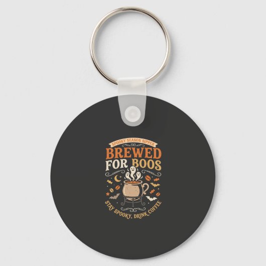 Porte-clés Célébration de fantômes de café d'Halloween (Recto)