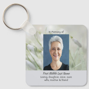 Porte-clés Célébration de la vie Fleurs de perce-neige
