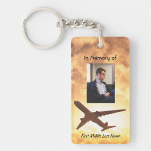 Porte-clés Célébration de la vie mémorial Keepsaké avion pilo