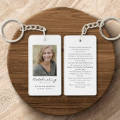 Porte-clés Célébration de la vie Photo Memorial Keepsaké